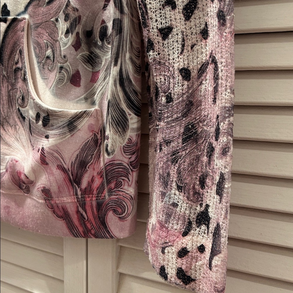 Chicos Printed full Zip-Front Women's Jacket in Black and Pink. Chico 2 medium? - Picture 5 of 12